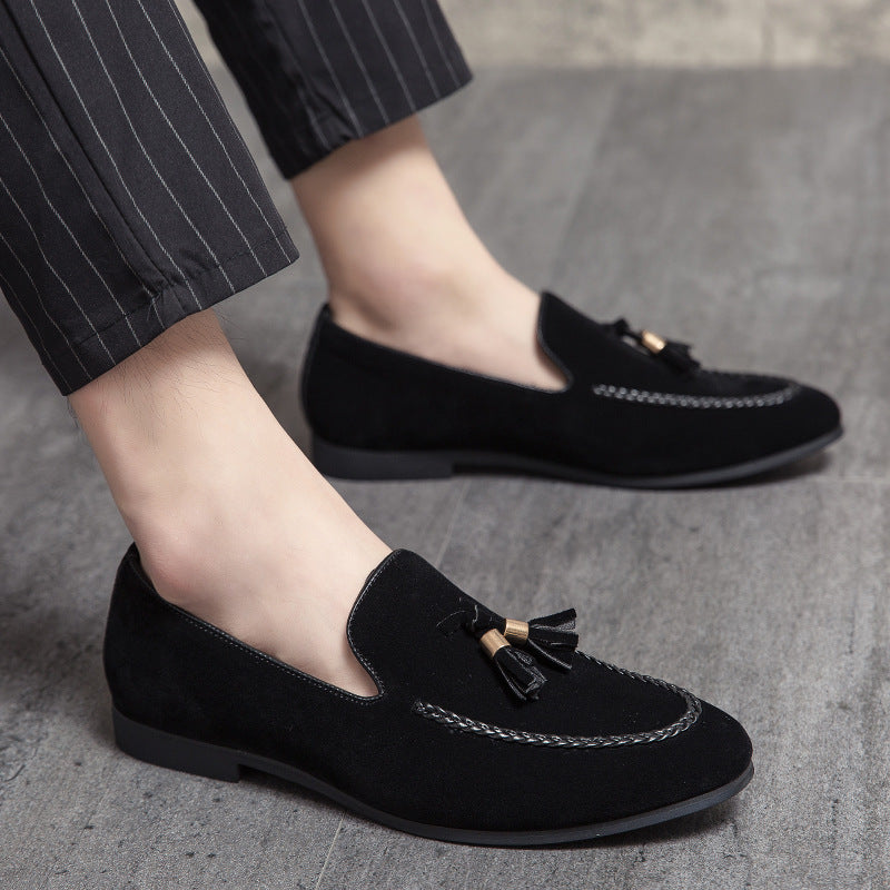 black men's daily casual tassels loafers