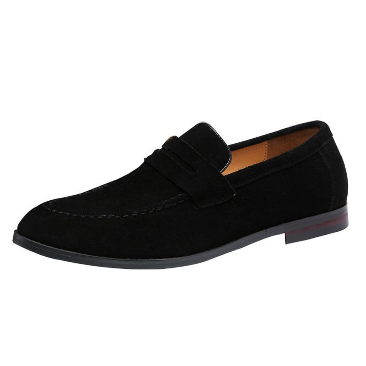 Men's faux suede penny loafers