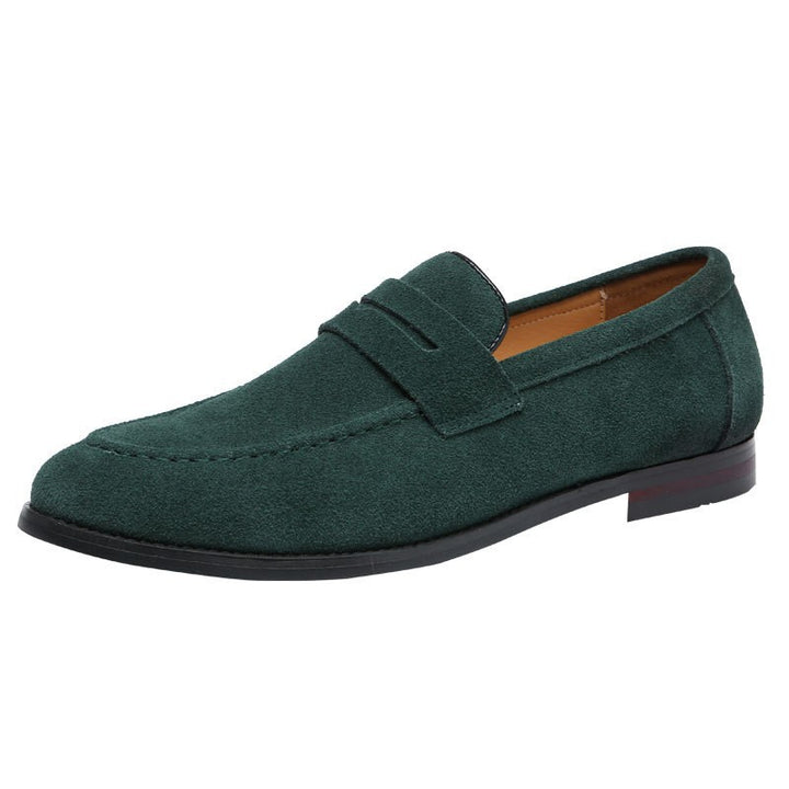 Men's faux suede penny loafers