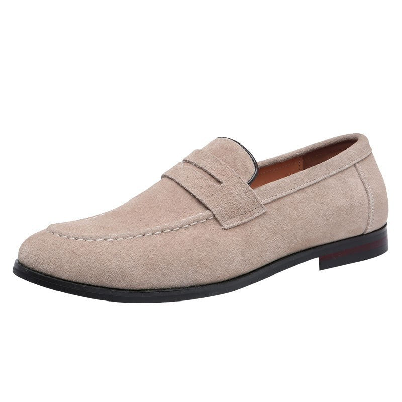 Men's faux suede penny loafers