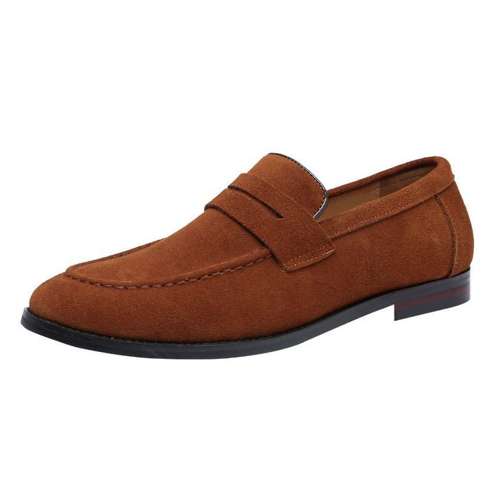 Men's faux suede penny loafers