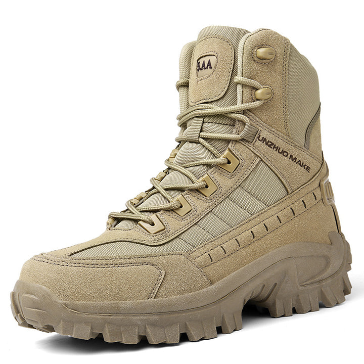 Men's flock anti-slip military combat boots