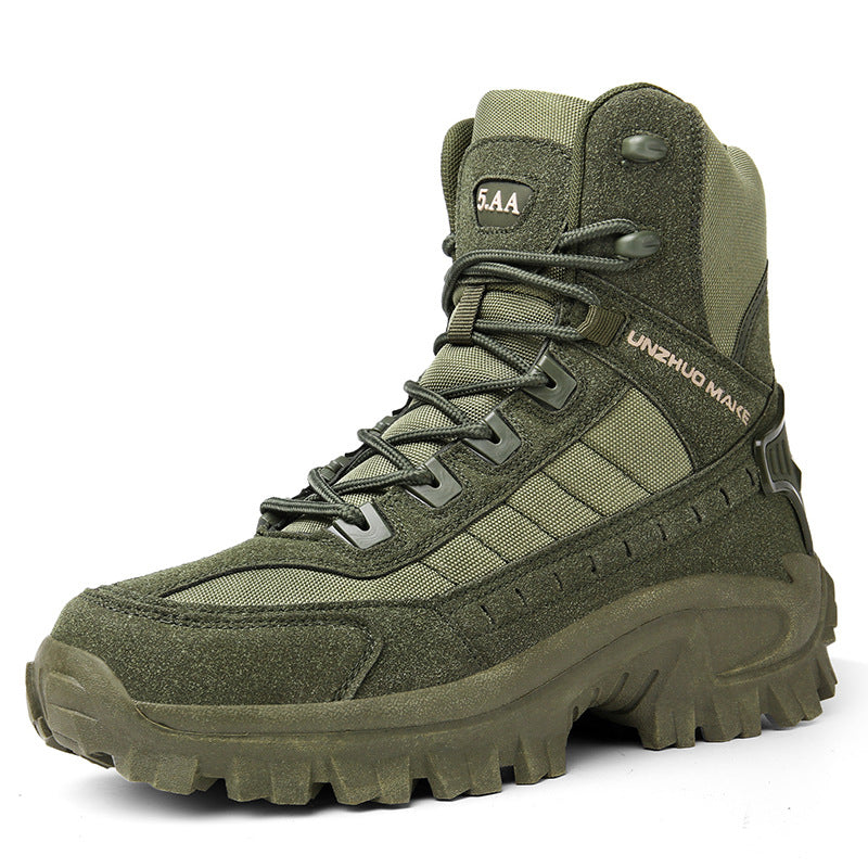 Men's flock anti-slip military combat boots