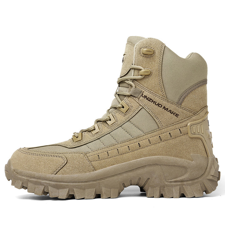 Men's flock anti-slip military combat boots