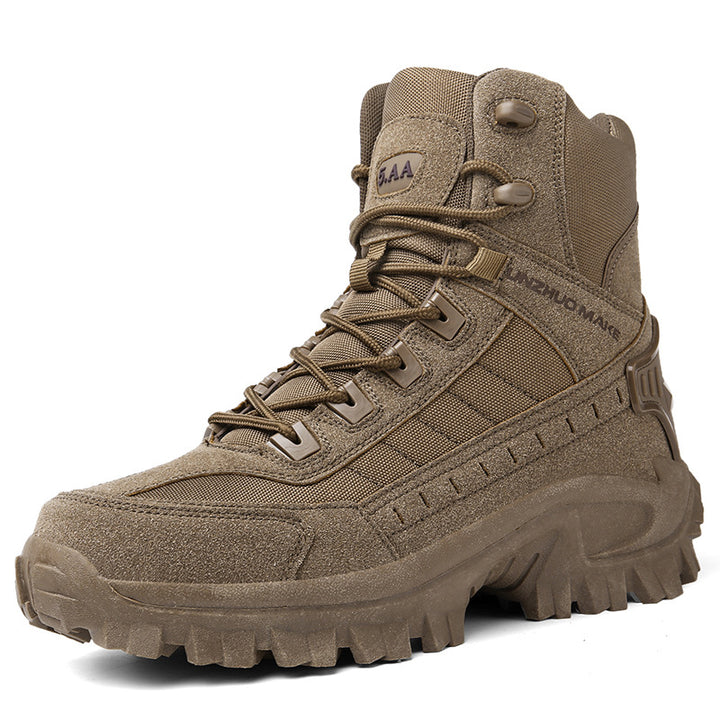 Men's flock anti-slip military combat boots