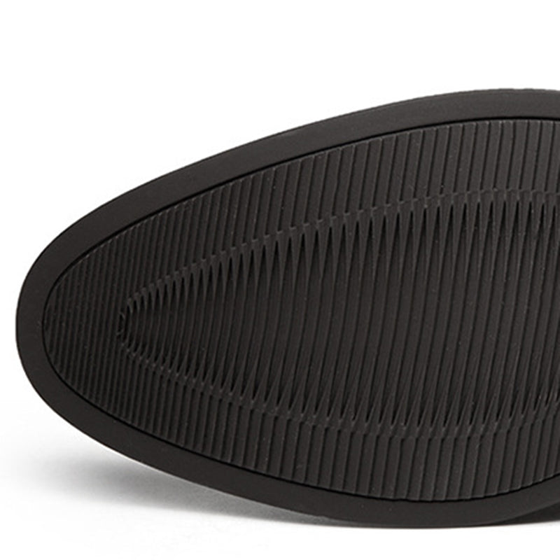 brown Men's geniune leather retro patchwork zipper boots