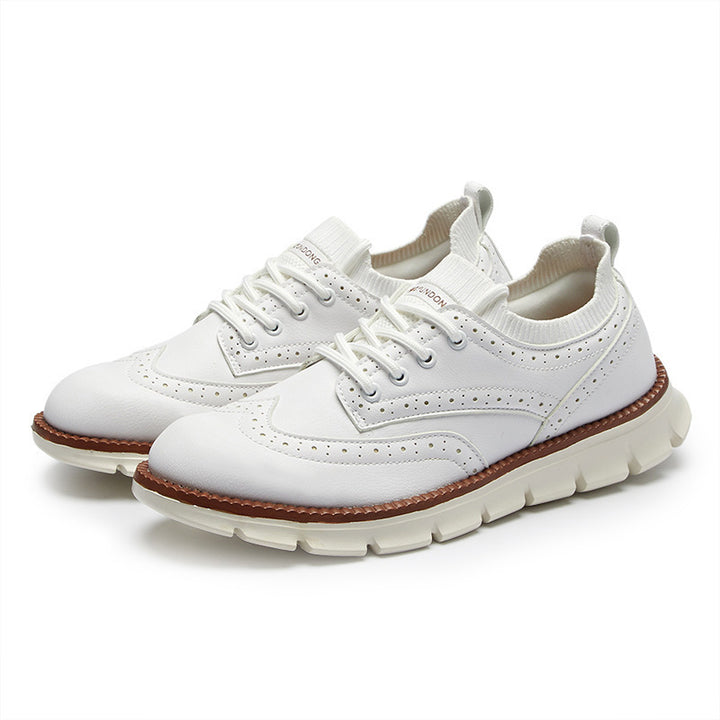 Men's lightweight comfortable walking sporty oxfords wingtip brogue sneakers - Fashionshoeshouse