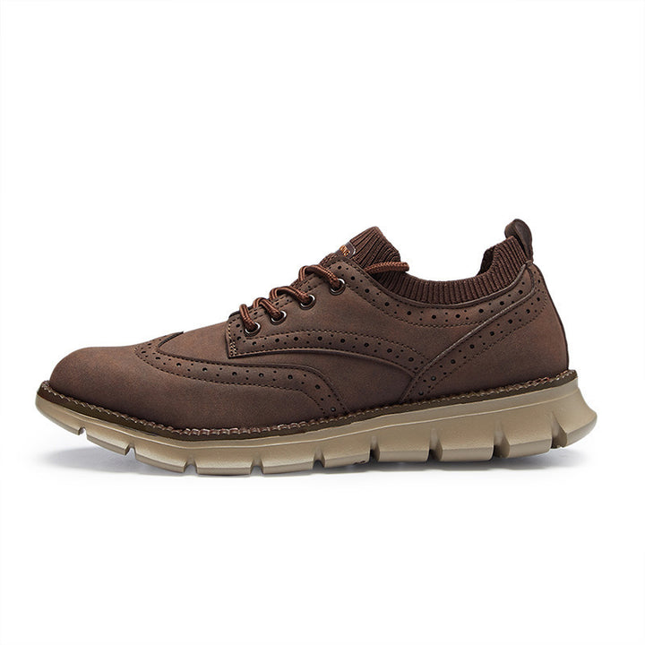 Men's lightweight comfortable walking sporty oxfords wingtip brogue sneakers - Fashionshoeshouse