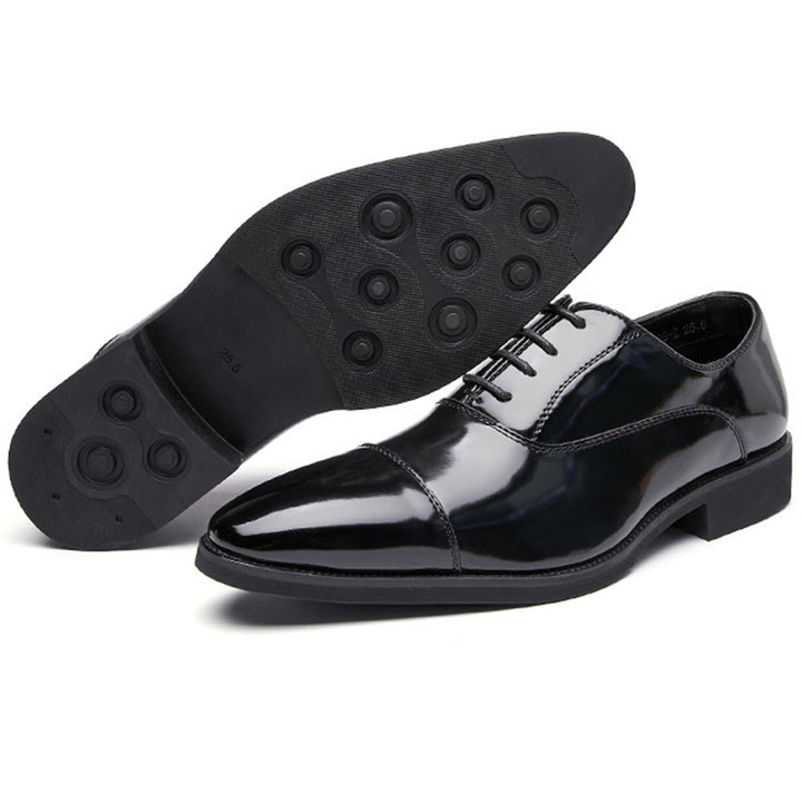 Men's patent leather formal oxfords shoes wedding & business shoes