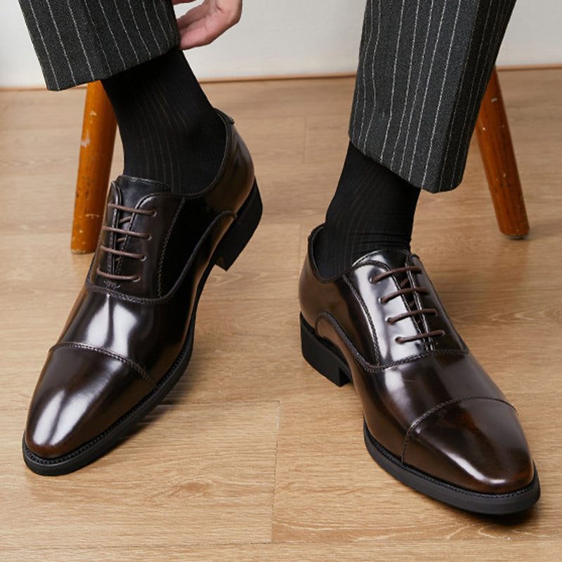 Men's patent leather formal oxfords shoes wedding & business shoes