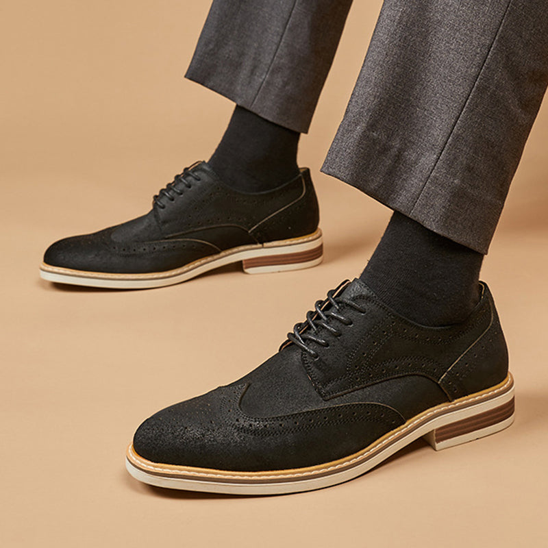 Men's retro wingtip brogues oxfords shoes - Fashionshoeshouse