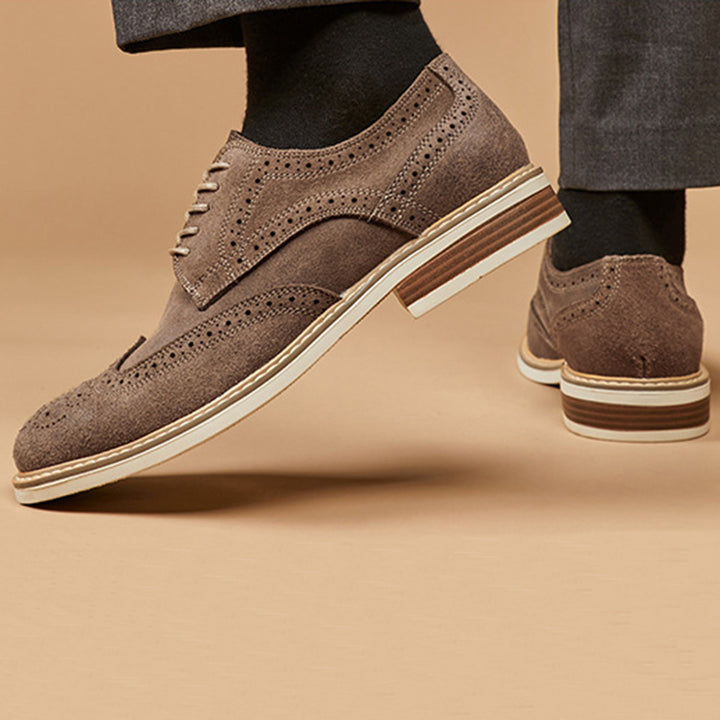 Men's retro wingray brown Men's retro wingtip brogues oxfords shoesgtip brogues oxfords shoes - Fashionshoeshouse