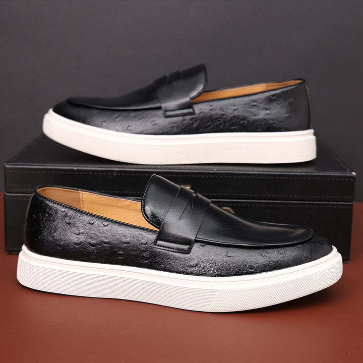 Men's slip on platform penny loafers