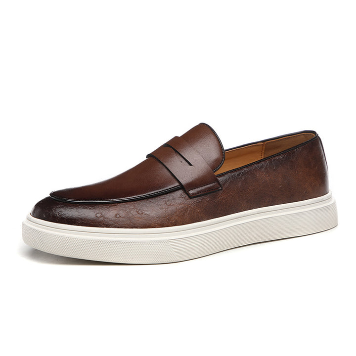 Men's slip on platform penny loafers