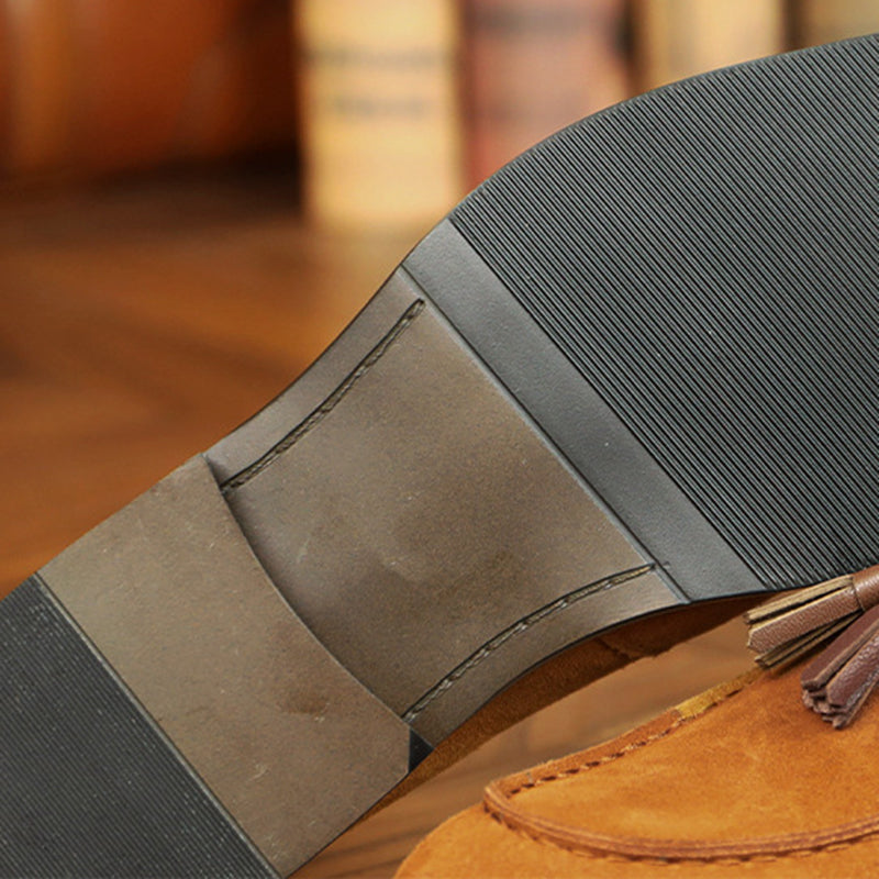 camel men's summer slip-on tassels loafers