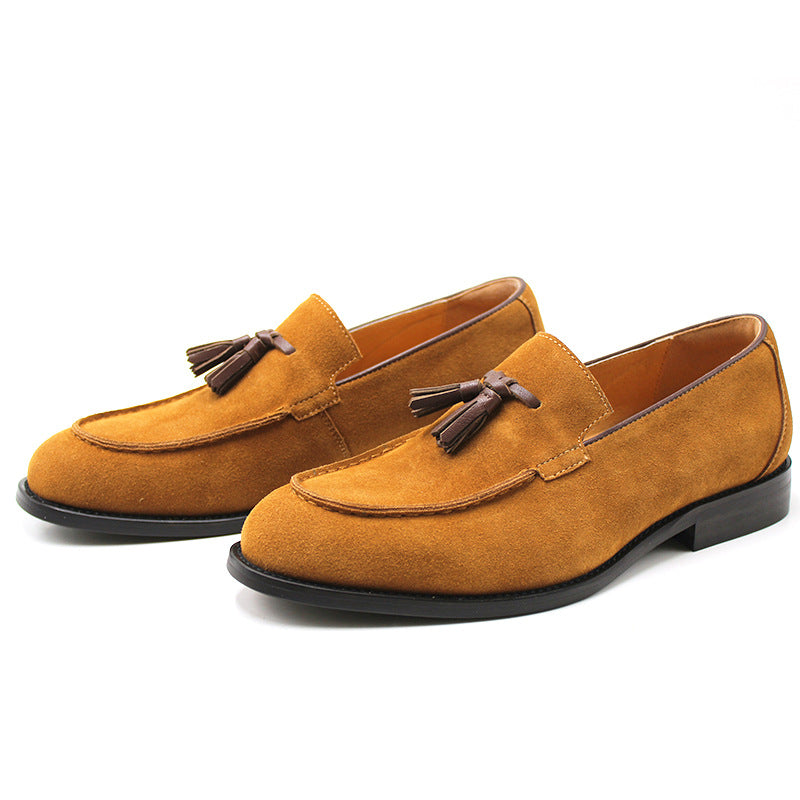 camel men's summer slip-on tassels loafers