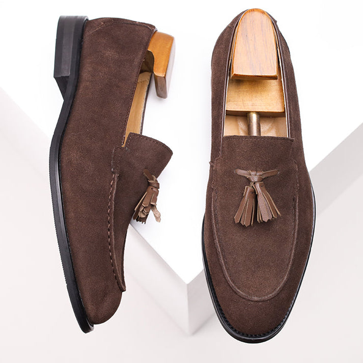 Men's summer slip-on tassels loafers - Fashionshoeshouse