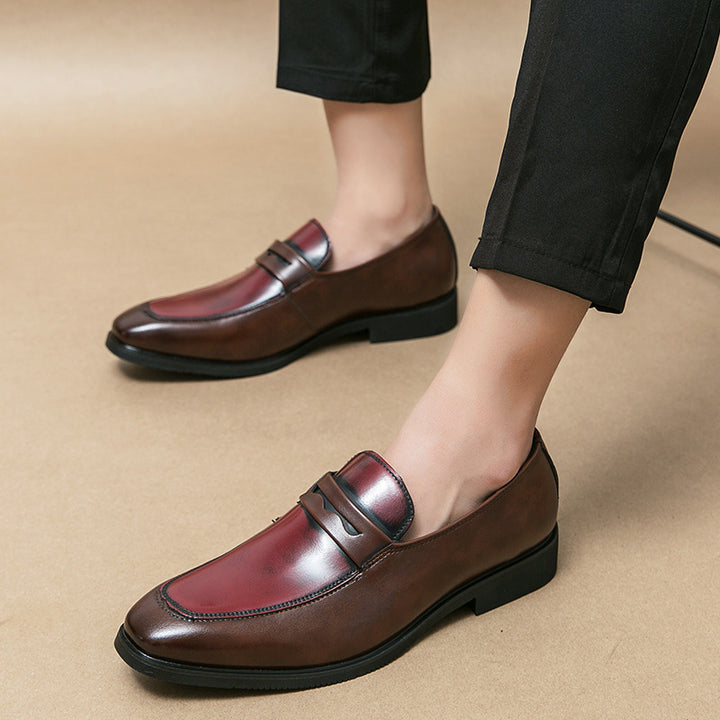 Men's vintage dual-tone penny loafers