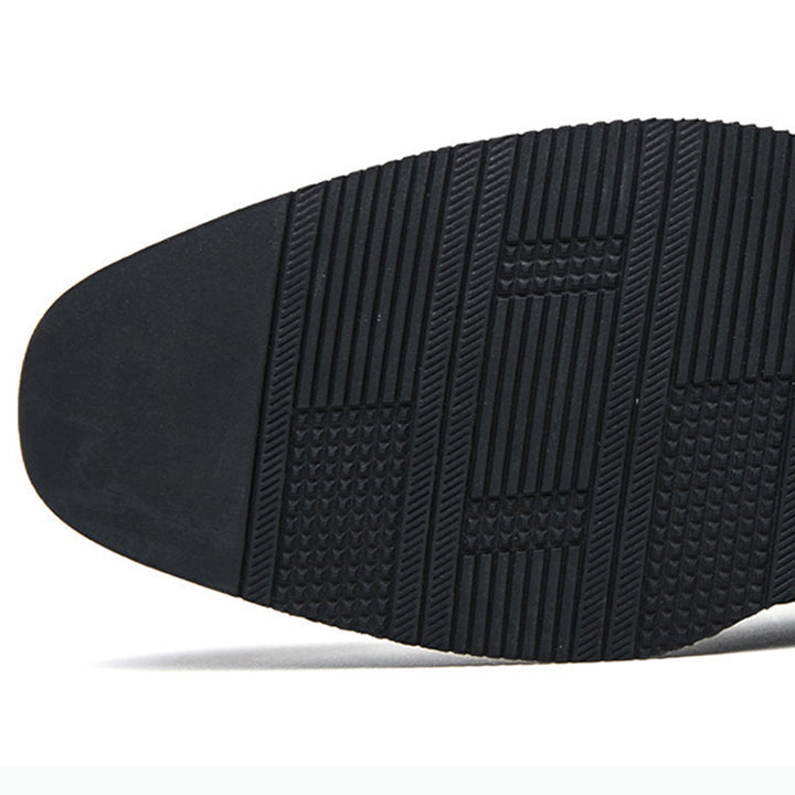 black Men's vintage dual-tone penny loafers