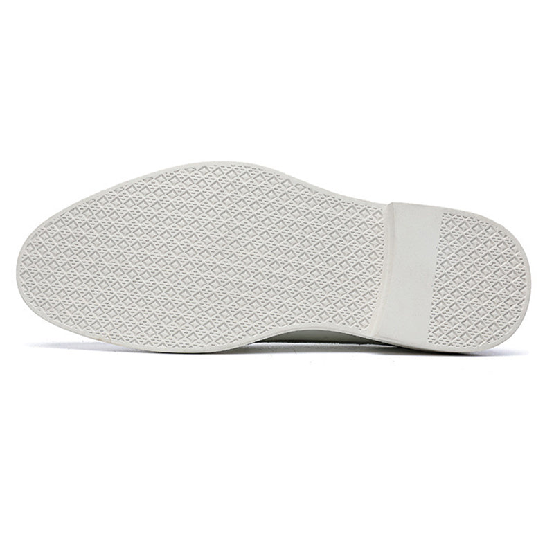 white Men's white wingtip brogue oxford shoes