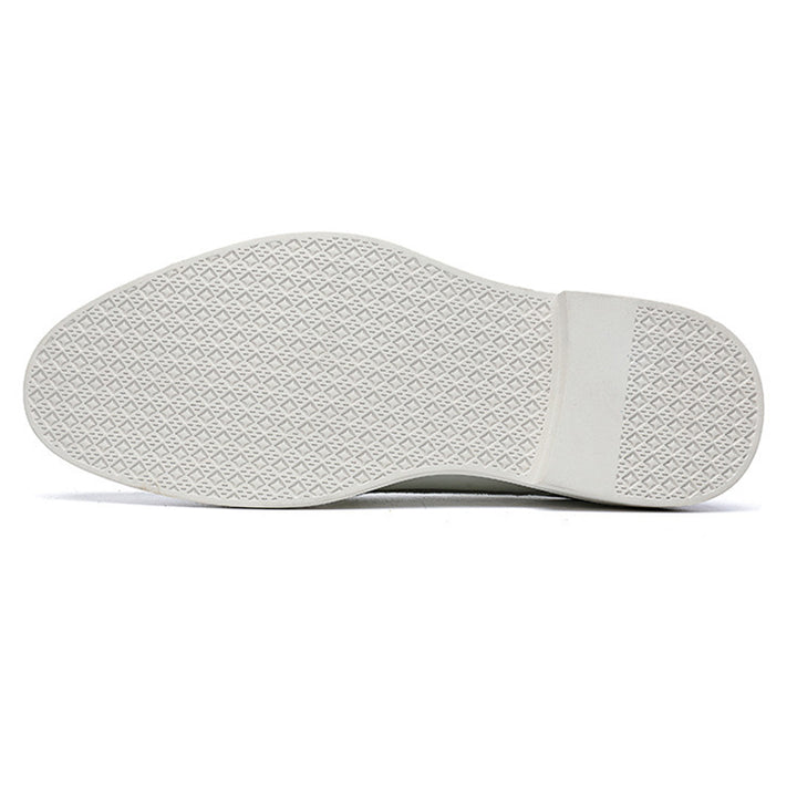 white Men's white wingtip brogue oxford shoes