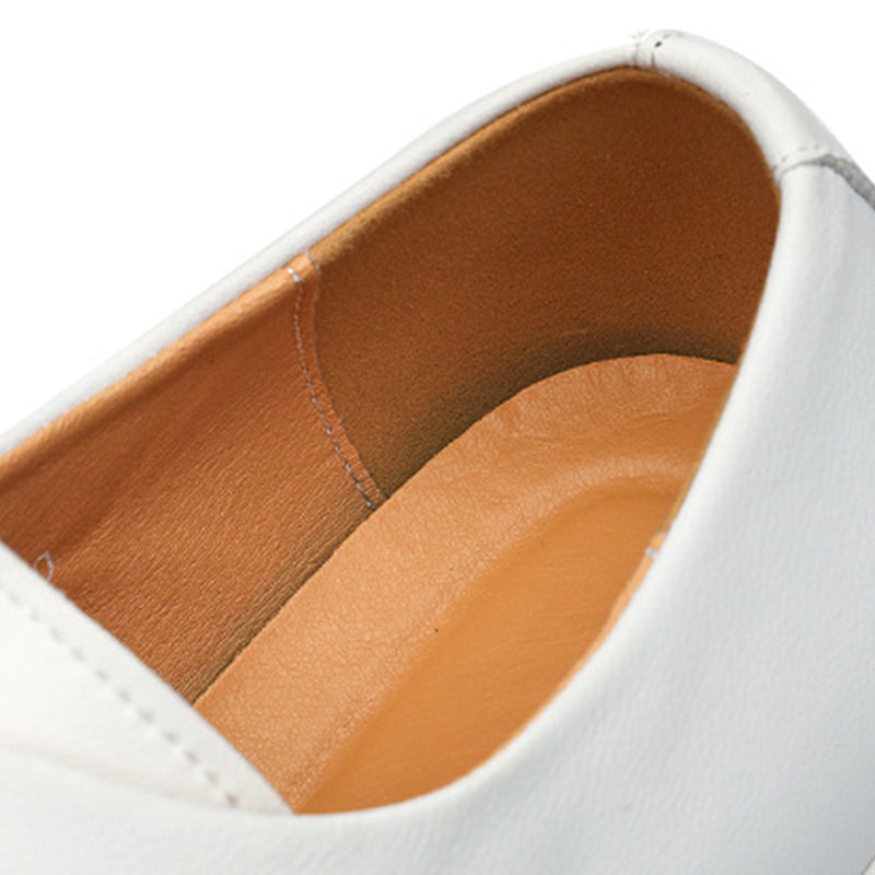 white Men's white wingtip brogue oxford shoes