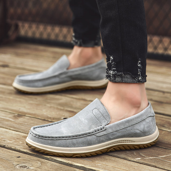 Men comfort driving casual loafers flat slip on loafers
