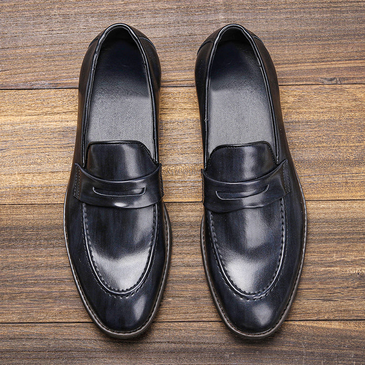 Men penny loafers solid color slip on casual driving loafers
