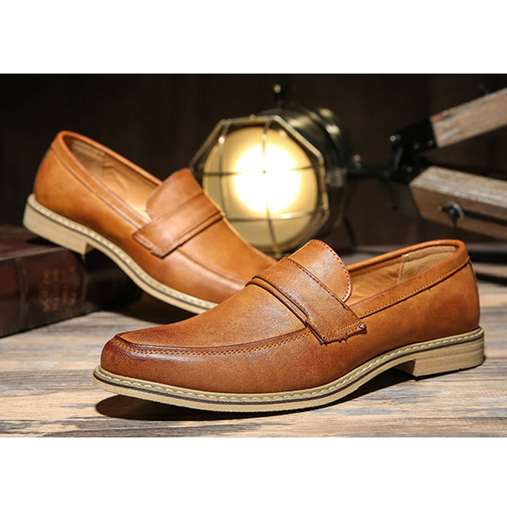 Mens casual loafers stylish stitching driving slip on loafers