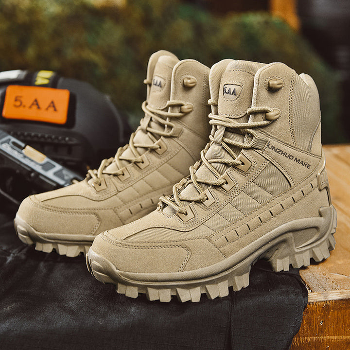 Mens hiking boots desert non slip lace up tactical boots