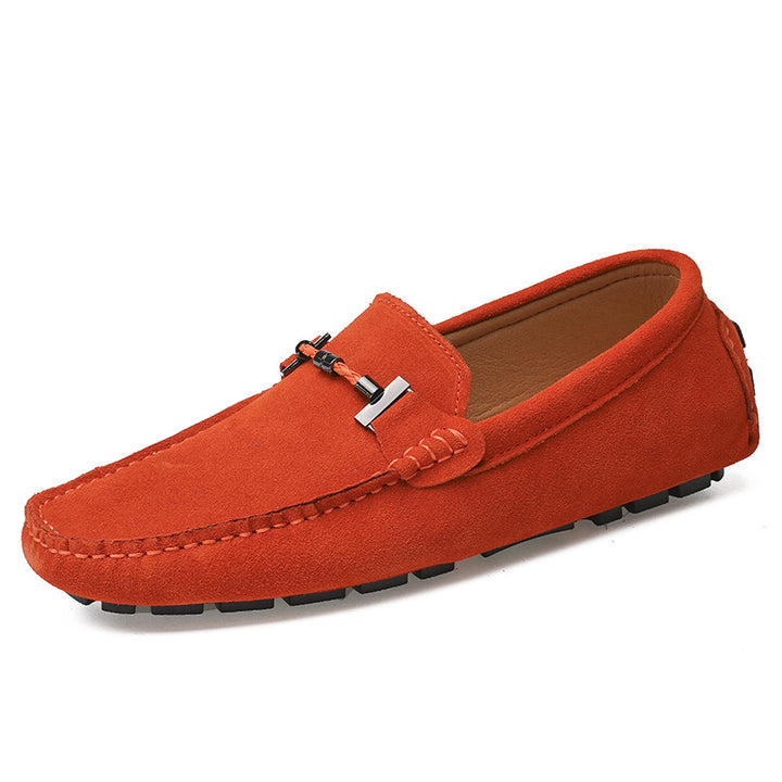 Mens moccasins casual flat driving slip on suede loafers