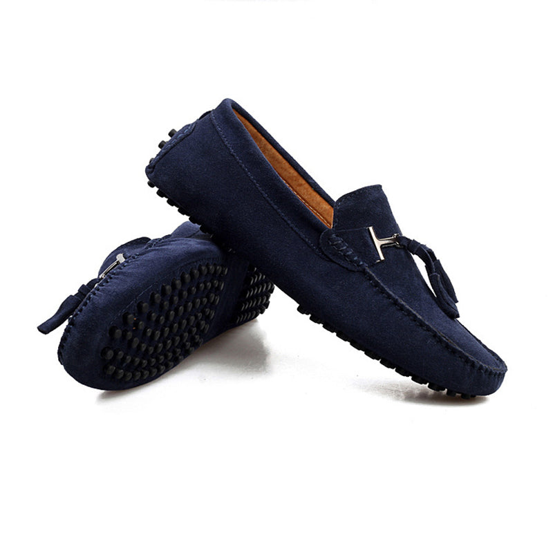 Mens moccasins tassel casual driving slip on suede loafers