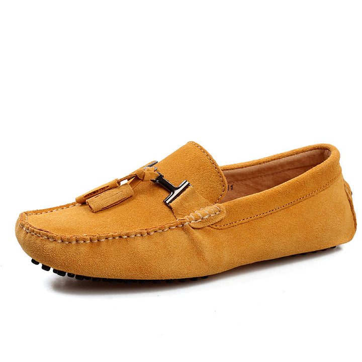 Mens moccasins tassel casual driving slip on suede loafers