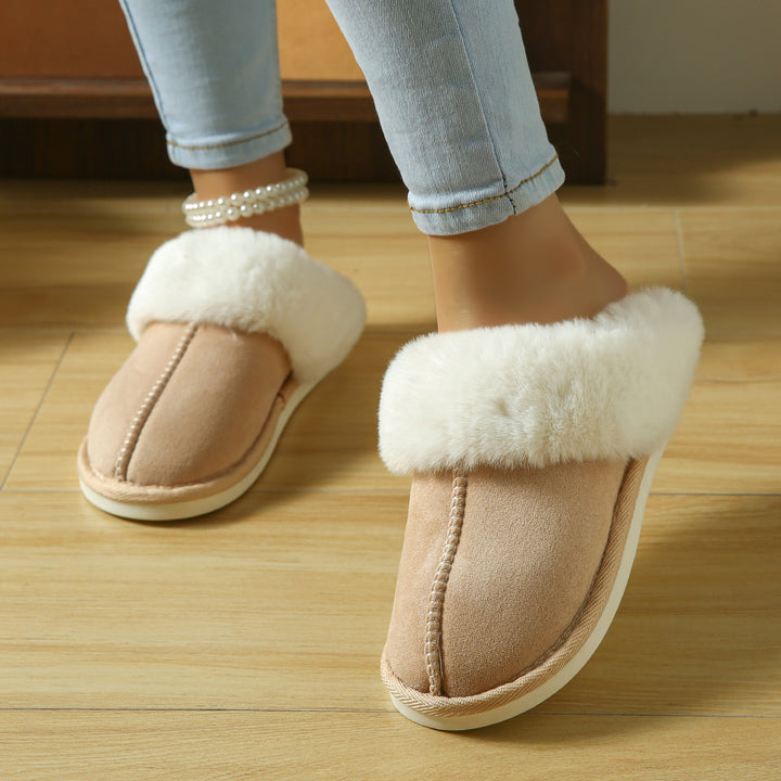 Women’s Plush-Cuff Moccasin Slippers