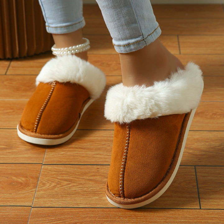 Women’s Plush-Cuff Moccasin Slippers