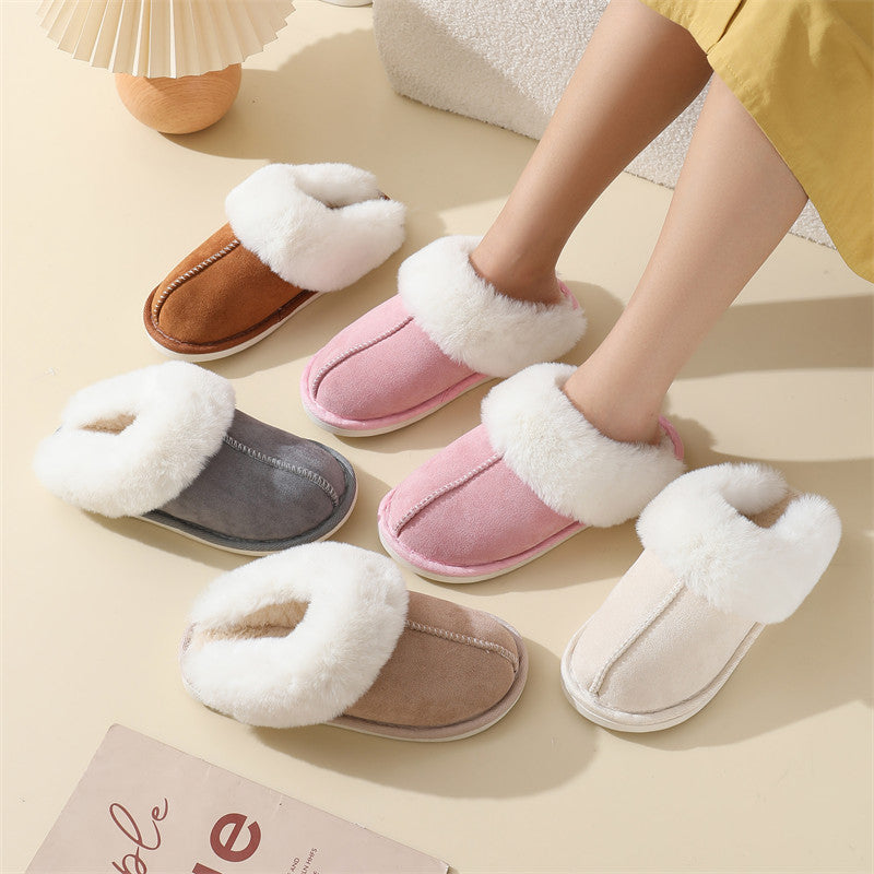 Women’s Plush-Cuff Moccasin Slippers