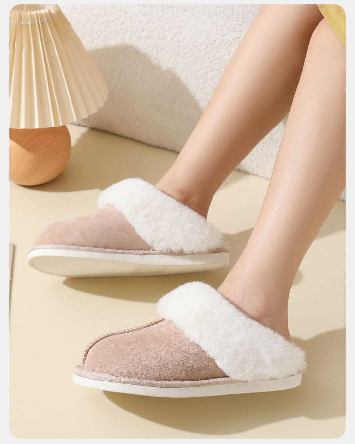 Women’s Plush-Cuff Moccasin Slippers