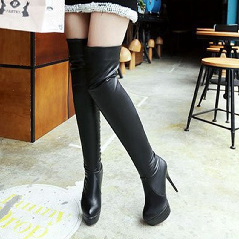 Platform over the knee boots stiletto high heel long boots