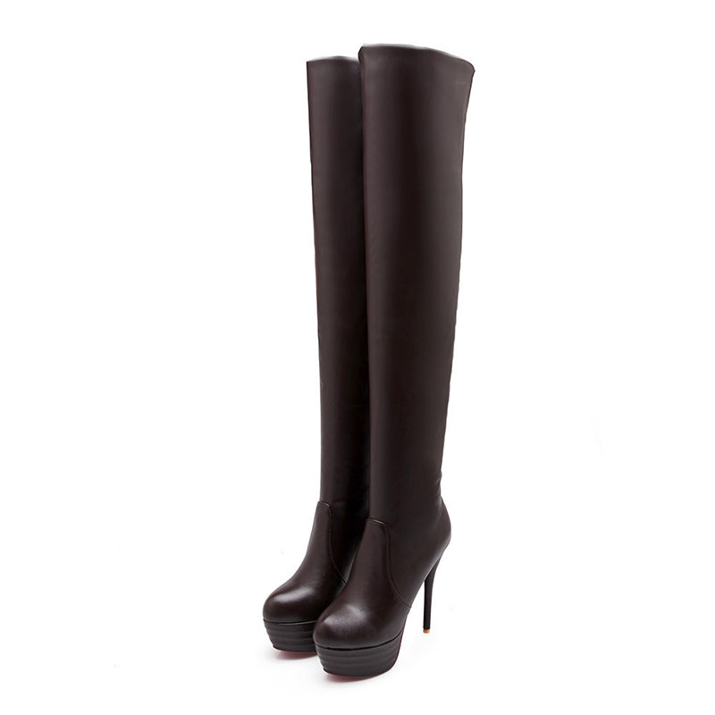 Platform over the knee boots stiletto high heel long boots