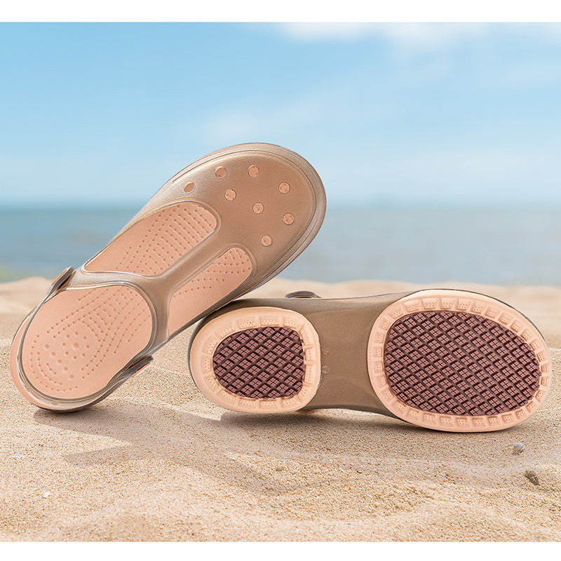 brown Summer beach hollow water shoes non slip