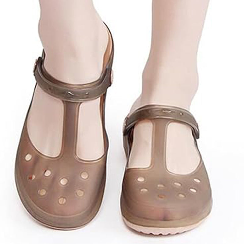 brown Summer beach hollow water shoes non slip