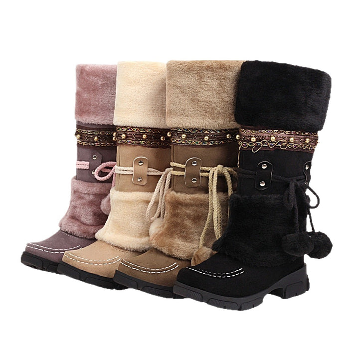 Thickened Fur Winter Warm Martin Boots