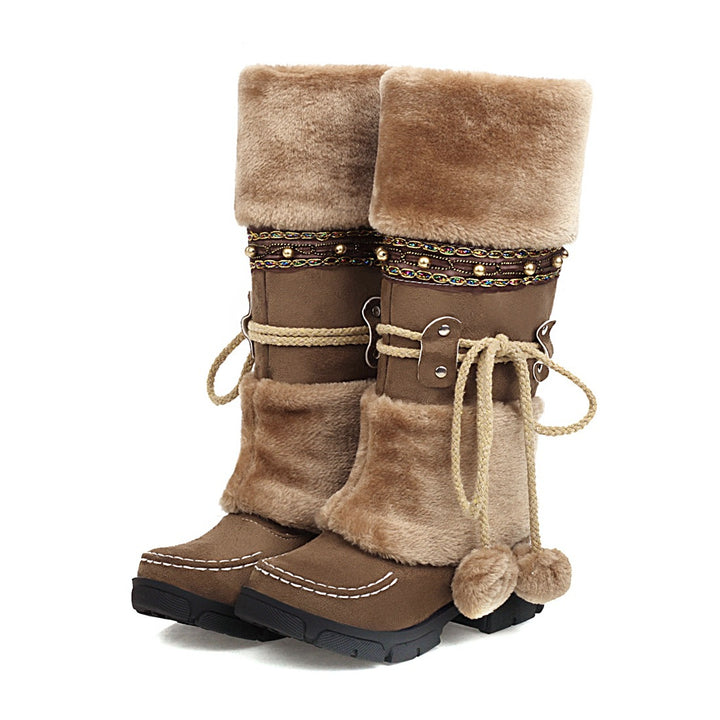 Thickened Fur Winter Warm Martin Boots