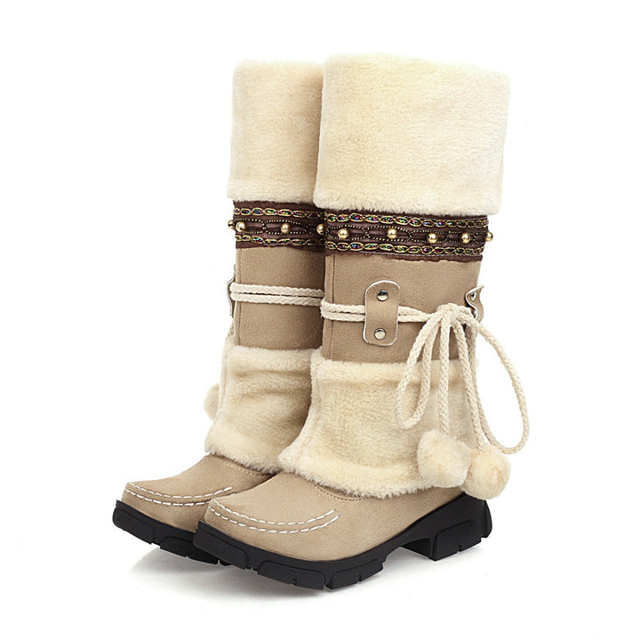Thickened Fur Winter Warm Martin Boots