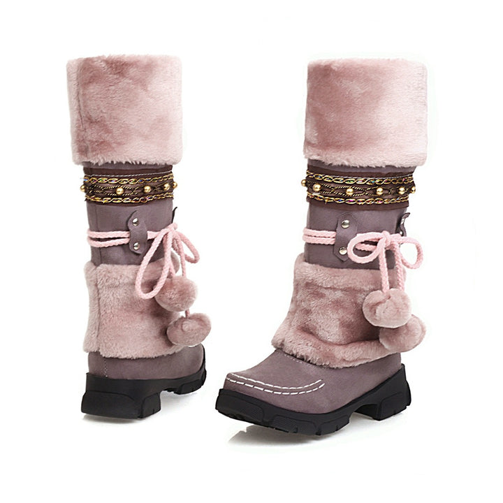 Thickened Fur Winter Warm Martin Boots