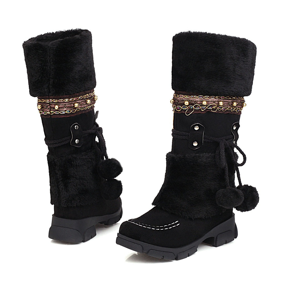 Thickened Fur Winter Warm Martin Boots
