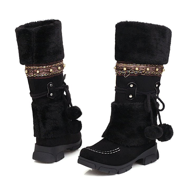 Thickened Fur Winter Warm Martin Boots