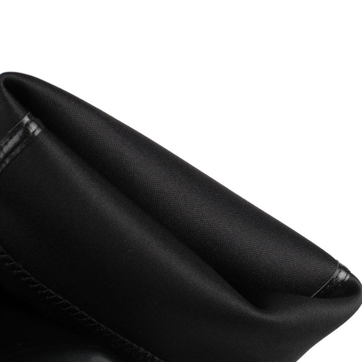 black Women's 4 inches chunky heels strechy thigh boots