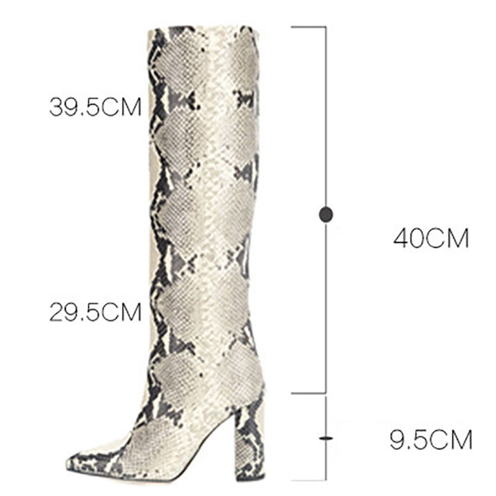 Women's Croc-Embossed Knee-High Boots
