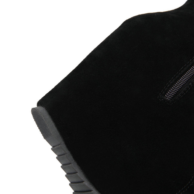 Women's Tall Lace-Up Platform Wedge Boots